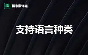 糯米翻译器-支持语言种类